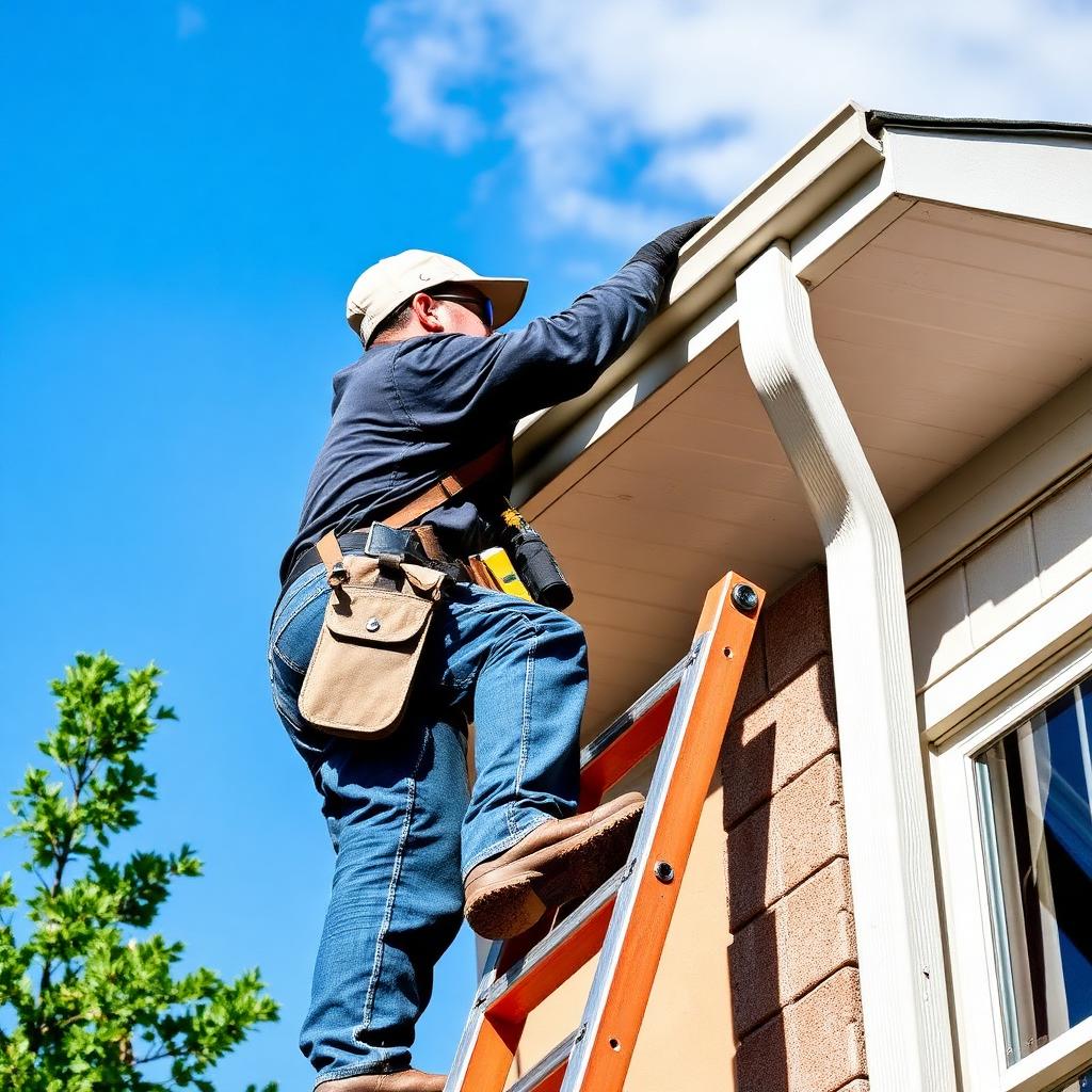 Johnson Gutter craftsman at work